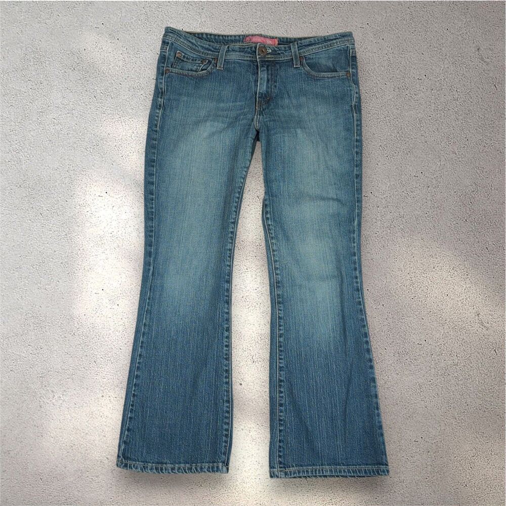 VTG Levi's 518 Superlow Bootcut Jeans Juniors' 11S (32x28) Blue Medium Wash Y2K